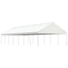 Vidaxl Paviljon s streho bel 15,61x5,88x3,75 m polietilen