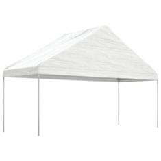 Vidaxl Paviljon s streho bel 13,38x5,88x3,75 m polietilen