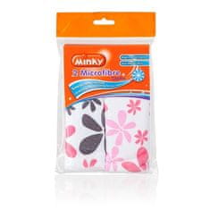 Minky Krpa iz mikrovlaken Minky Floral Microfibre Pink (2 kosa) (TT68500200 )