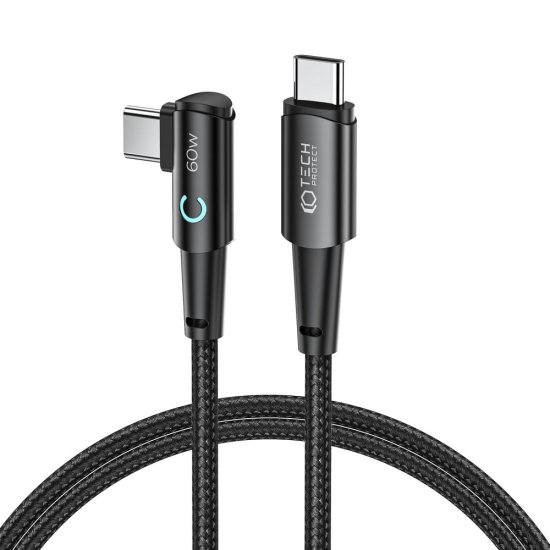 Tech-protect Ultraboost L kabel USB-C / USB-C 60W 6A 1m, siva