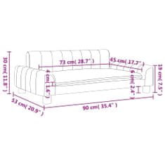 Vidaxl Otroški kavč krem 90x53x30 cm blago