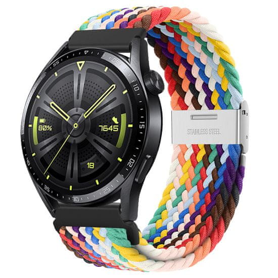 BStrap Elastic Nylon 2 pašček za Samsung Galaxy Watch Active 2 40/44mm, rainbow