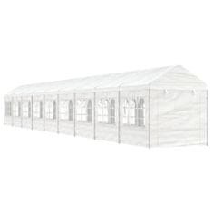 Vidaxl Paviljon s streho bel 20,07x2,28x2,69 m polietilen