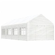 Vidaxl Paviljon s streho bel 8,92x4,08x3,22 m polietilen