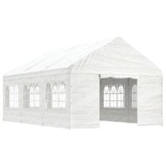 Vidaxl Paviljon s streho bel 6,69x4,08x3,22 m polietilen