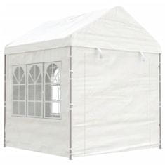 Vidaxl Paviljon s streho bel 11,15x2,28x2,69 m polietilen