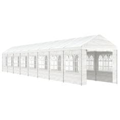 Vidaxl Paviljon s streho bel 17,84x2,28x2,69 m polietilen