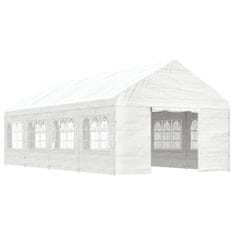 Vidaxl Paviljon s streho bel 8,92x4,08x3,22 m polietilen