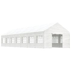 Vidaxl Paviljon s streho bel 15,61x4,08x3,22 m polietilen