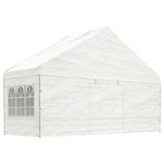 Vidaxl Paviljon s streho bel 8,92x5,88x3,75 m polietilen