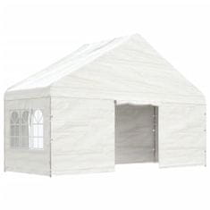 Vidaxl Paviljon s streho bel 11,15x5,88x3,75 m polietilen