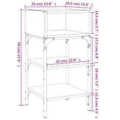 Vidaxl Nočna mizica sonoma hrast 35x34,5x70 cm inženirski les