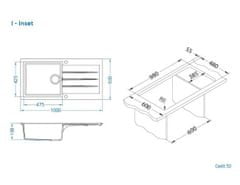 Alveus Cadit 50 G11 P-U pomivalno korito