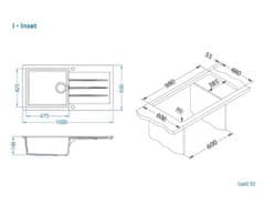 Alveus Cadit 50 G81 P-U pomivalno korito