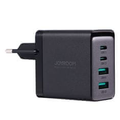 Joyroom GaN 67W 2x USB 2x USB-C omrežni polnilec + kabel USB-C 1,2 m črn
