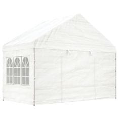 Vidaxl Paviljon s streho bel 17,84x4,08x3,22 m polietilen