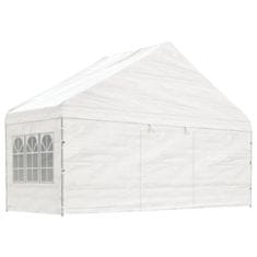 Vidaxl Paviljon s streho bel 5,88x2,23x3,75 m polietilen