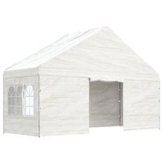 Vidaxl Paviljon s streho bel 5,88x2,23x3,75 m polietilen