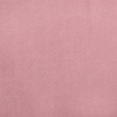 Vidaxl Pasja postelja roza 80x45x30 cm žamet