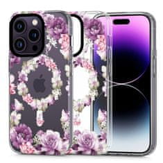 Tech-protect Magmood MagSafe ovitek za iPhone 14 Pro, rose floral