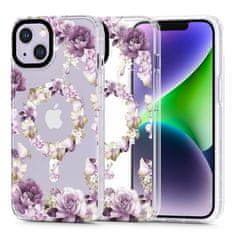 Tech-protect Magmood MagSafe ovitek za iPhone 14, rose floral