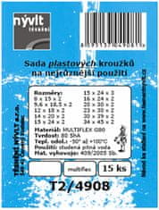 Kroglično tesnilo MULTIFLEX G80 iz plastike, komplet 15 kosov. T2/4908