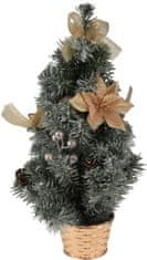 STREFA Božično drevo v cvetličnem loncu 40 cm okrašeno ZE/mešane barve