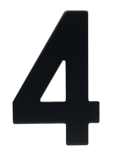 STREFA Hišna številka 4 95mm iz nerjavečega jekla črna