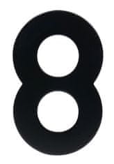 STREFA Hišna številka 8 95mm iz nerjavečega jekla črna