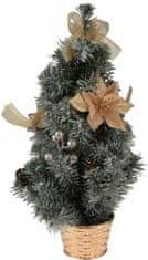 STREFA Božično drevo v cvetličnem loncu 60 cm okrašeno ZE/mešane barve