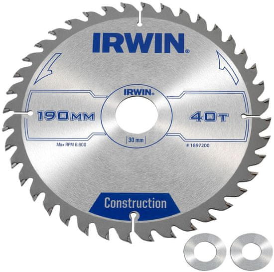 Irwin žaginega lista. SK 190x2,5x30/20/16 z40 IRWIN