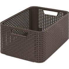 Curver Plastična košara RATTAN rjava 39x29x17cm (M)