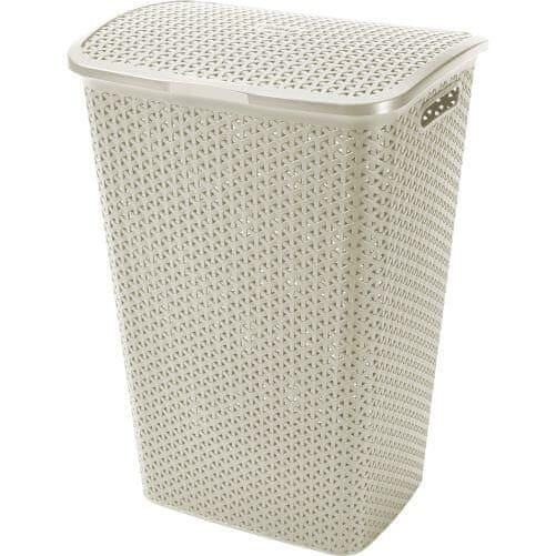 Curver Plastični koš za perilo RATTAN 55l 60x42,8x33cm "MY STYLE" krem