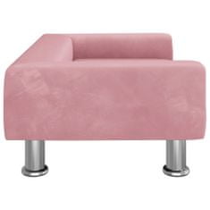 Vidaxl Pasja postelja roza 70x45x26,5 cm žamet