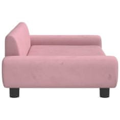 Vidaxl Pasja postelja roza 100x54x33 cm žamet