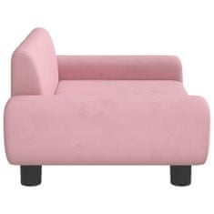 Vidaxl Pasja postelja roza 70x45x33 cm žamet