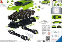 Ravensburger 3D sestavljanka Lamborghini Huracán Evo zelena 156 kosov