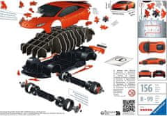 Ravensburger 3D sestavljanka Lamborghini Huracán Evo orange 156 kosov