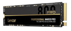 Lexar Lexarjev SSD NM800PRO PCle Gen4 M.2 NVMe - 1 TB (branje/pisanje: 7500/6300 MB/s)