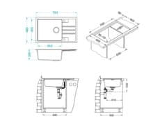 Alveus Intermezzo 130 G11 SE2 pomivalno korito