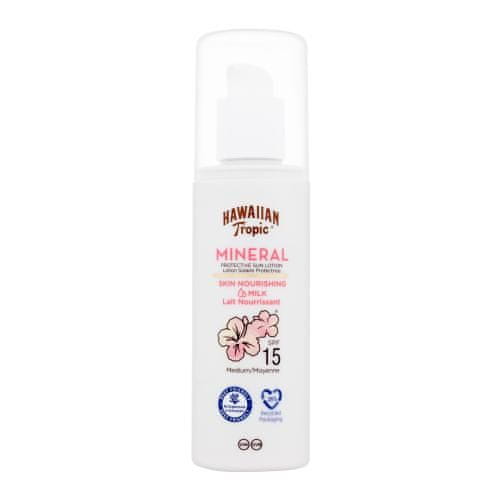 Hawaiian Tropic Mineral Skin Nourishing Milk SPF15 vodoodporen losjon za zaščito pred soncem z eksotičnim vonjem 100 ml