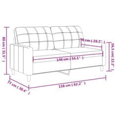 Vidaxl Dvosed vinsko rdeč 140 cm umetno usnje