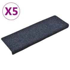 Vidaxl Preproge za stopnice 5 kosov 65x21x4 cm antracitne