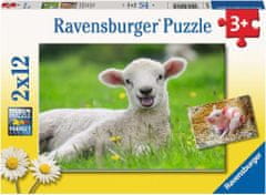 Ravensburger Puzzle Živali na kmetiji 2x12 kosov
