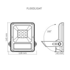 VIDEX Solarni LED reflektor 9xLED 20W 600lm 5000K IP65 s senzorjem mraka in daljinskim upravljalnikom