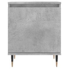 Greatstore Nočna omarica betonsko siva 40x30x50 cm inženirski les