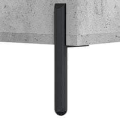 Vidaxl Klubska mizica betonsko siva 50x50x40 cm inženirski les