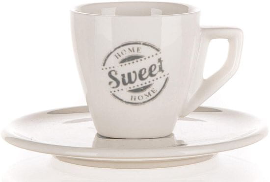 M.A.T Group skodelica + podstavek 60ml SWEET HOME porcelan