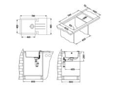 Alveus Rock 130 G11 P-U pomivalno korito