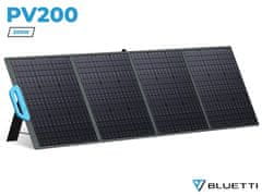 BLUETTI PV200 solarni panel, 200W, 23,4%, zložljiv, prenosen, stojalo, vodoodpornost, ročaj